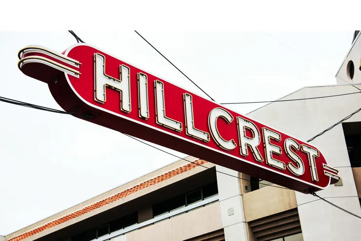 Historic neon Hillcrest sign, San Diego